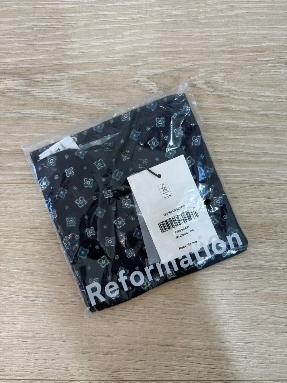 NEW Reformation FWB Silk Windsor Scarf